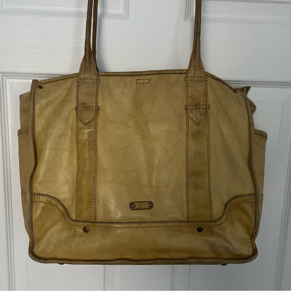 FRYE MELISSA LEATHER SHOPPER TOTE